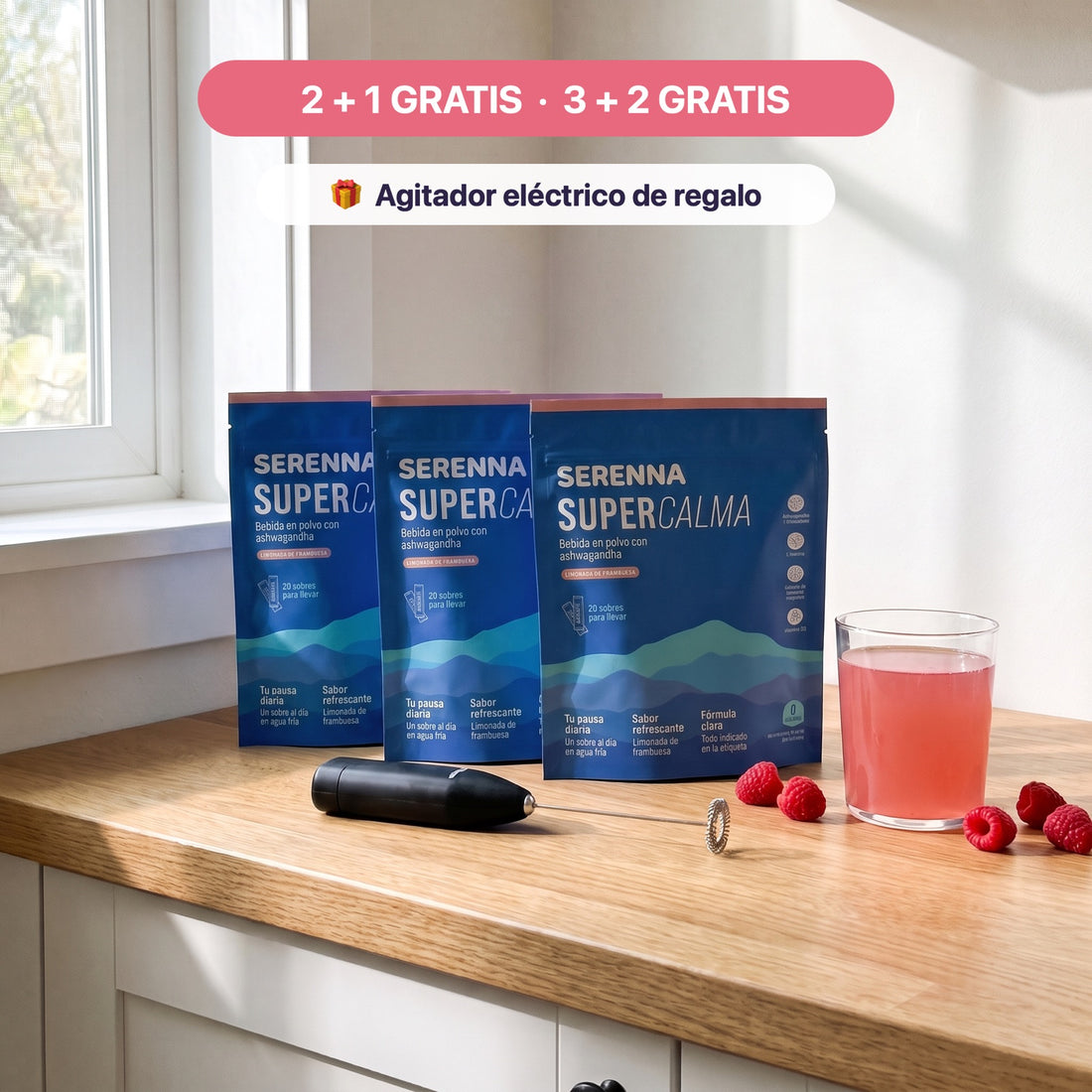 Pack SuperCalma 2+1 con agitador de regalo