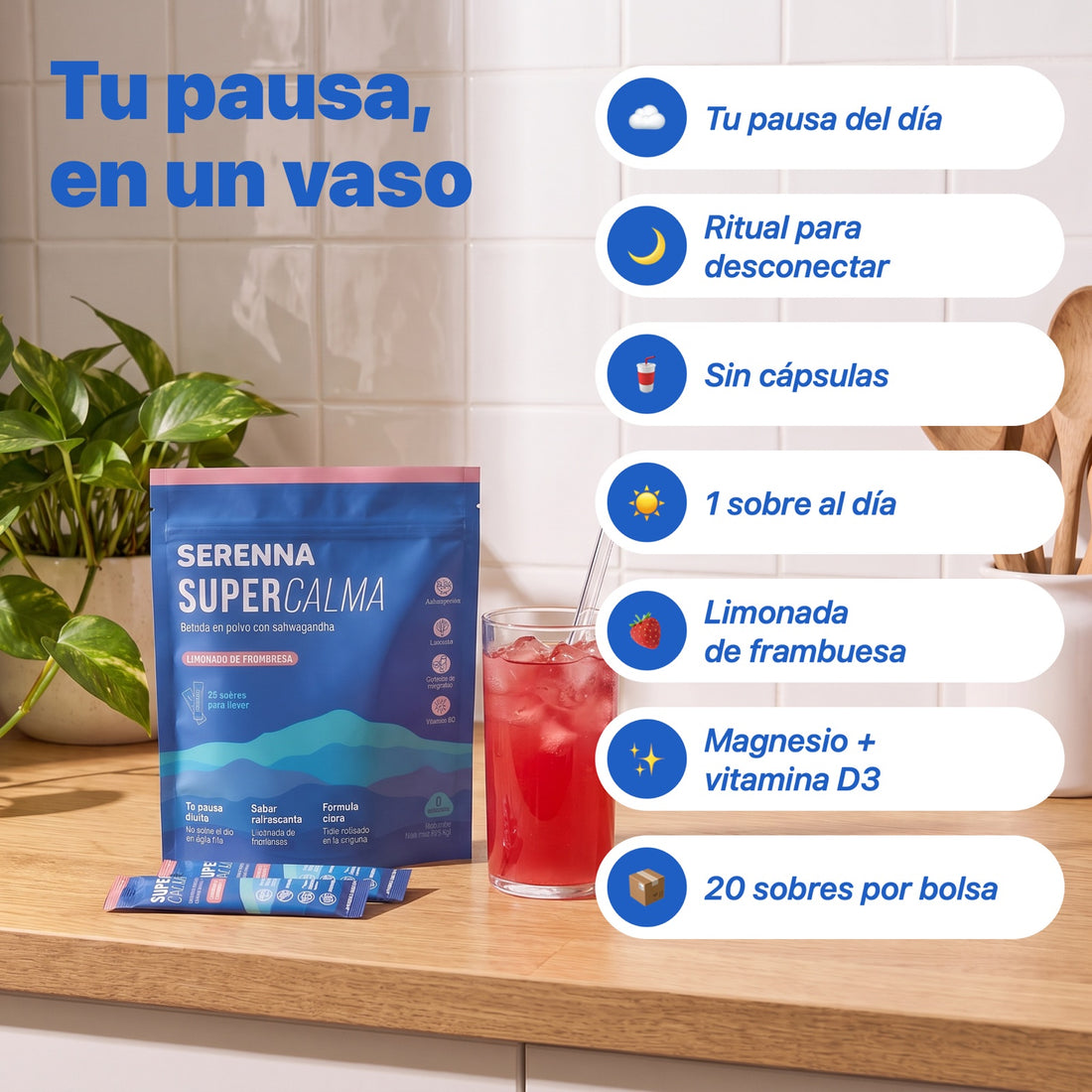 Tu pausa, en un vaso